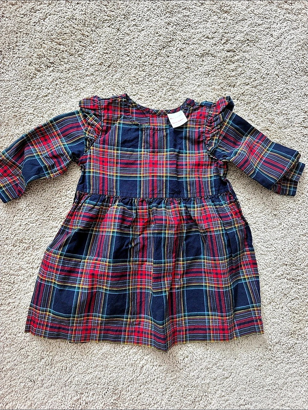 Hannah Anderson  Kids Plaid Dress in Blue & Red